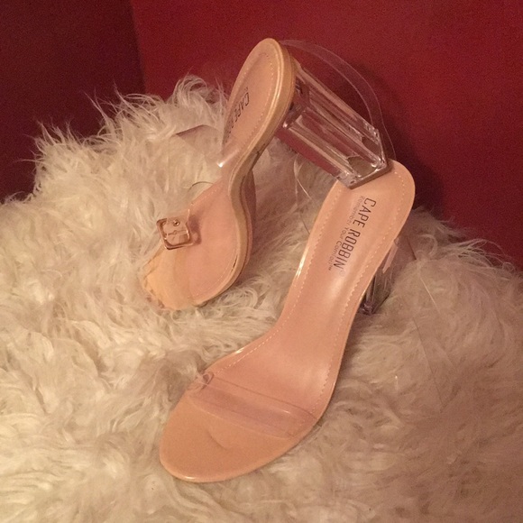 Clear Heel Sandals - Picture 1 of 2